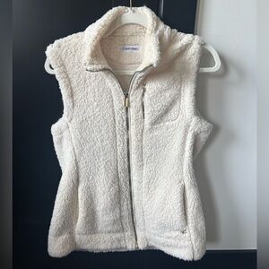 Calvin Klein Cream Sherpa Zip Jacket